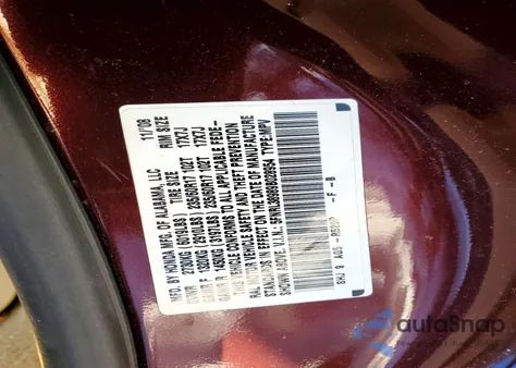 2009 Honda Odyssey Touring from USA, damaged, VIN 5FNRL38989B028954